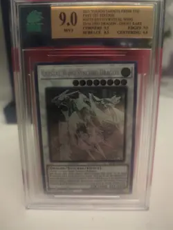 Yugioh Crystal Wing Synchro Dragon GFTP-EN130 1st Edition Ghost Rare Mnt 9 - Image 1