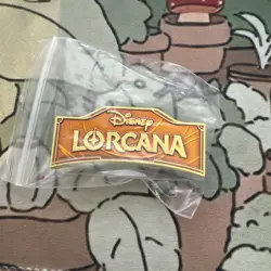 Disney - Lorcana Orange Pin Badge Organized Play League Promo SEALED - Image 1