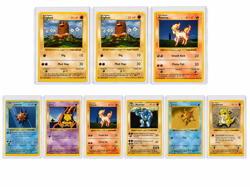 Shadowless Pokemon Card Lot (9) WOTC Base Set LP – Starmie Machoke Abra Ponyta + - Image 1