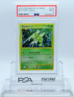 POKEMON PLATINUM SCYTHER #130 SECRET RARE HOLO FOIL CARD PSA 9 MINT #28699833 - Image 2