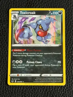 Toxicroak 124/202 Swsh01: Sword & Shield Holo - Pokemon Card NM - Image 1