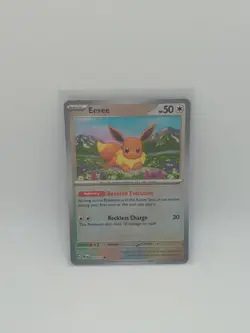 Pokemon Prismatic Evolutions Eevee #074 Masterball Reverse Holo Variant Card - Image 1