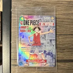 One Piece Monkey D. Luffy US College Basketball Card Sealed - Image 1