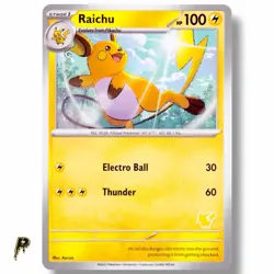 Raichu - 2023 First Battle Deck Exclusive Pikachu Stamped Pokemon Card NM - Image 1
