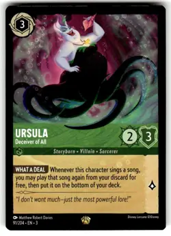 Ursula Deceiver of All - 91/204 Into the Inklands - Lorcana Card English EN-3 NM - Image 1