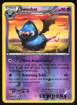 Swoobat - 72/162 - Uncommon Reverse Holo - BREAKthrough - Pokemon Card - Image 1