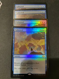 MTG Modern Horizons 2 Upheaval Foil x 4. Two Etched & Two Regular - Image 1