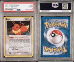 Eevee 55/115 [Reverse Holo] — PSA 9 — EX Unseen Forces — Vintage Pokemon Card - Image 1