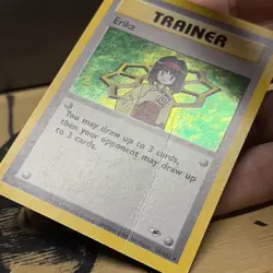 Pokemon Erika Holo Swirl Gym Heroes 16/132 Rare Creased Vintage Card Ex - Image 5