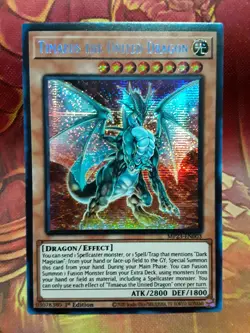 Yugioh Timaeus the United Dragon Prismatic Secret MP23-EN003 1st Near Mint - Image 1