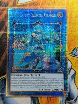 Yugioh Mekk-Knight Crusadi RA01 EN044 Quarter Century Secret Rare 1st Ed NM/VLP - Image 1