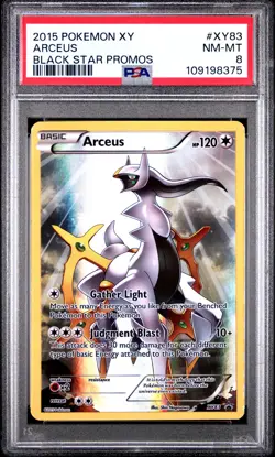 2015 POKEMON XY BLACK STAR PROMO ARCEUS #XY83 PSA 8 NM #109198375 - Image 1