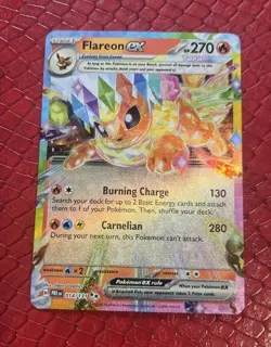Pokemon TCG Flareon ex 014/131 Sv: Prismatic Evolutions Holo - Image 1