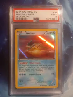 2016 Pokemon XY Breakpoint Suicune holo PSA MINT 9 - Image 1