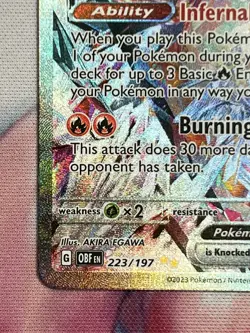 Charizard ex 223/197 SIR Holo 2023 Sv03 Obsidian Flames English Pokemon Card NM - Image 5
