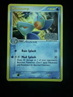 Pokemon Card - Marshtomp Crystal Guardians 24/100 Reverse Holo Stamped LP - Image 1