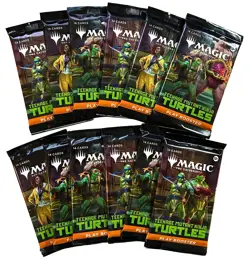 MTG Teenage Mutant Ninja Turtles - Play Booster Pack x12 Lot w/ 90 Lands SEALED - Image 1