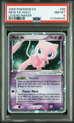 MEW EX HOLO 88/92 LEGEND MAKER POKEMON PSA 8 - Image 1