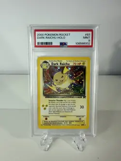 PSA 9 Dark Raichu Holo 2000 Team Rocket Pokemon - English Unlimited #83 Secret - Image 1