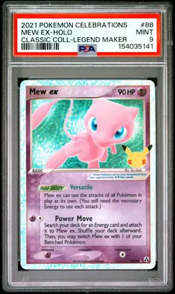 2021 POKEMON CELEBRATIONS CLASSIC COLLECTION #88 MEW EX-HOLO PSA 9 - Image 1