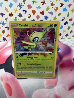 Celebi 009/185 Amazing Rare Vivid Voltage Pokemon Heavily Played - Image 1