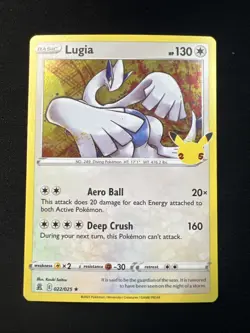 2021 Pokemon LUGIA 022/025 Celebrations: Classic Collection Holo Rare English - Image 1