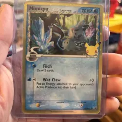 Pokemon Mimikyu TCG Holo Promo SWSH136 25th Celebrations Near Mint Condition - Image 1