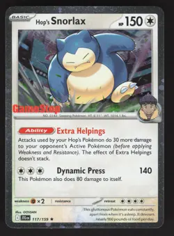 Hop's Snorlax 117/159 Pokemon TCG Gamestop Cosmos Promo NM - Image 1