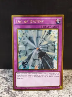 Dig of Destiny - MVP1-ENG22 Yugioh! Yu-Gi-Oh! Holo Foil Gold Rare Nice! - Image 1