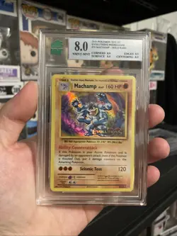 Machamp XY Evolutions Prerelease Stamp 59/108 Holo Pokemon Card NM - Image 1