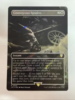 Courageous Resolve SURGE FOIL BORDERLESS RARE Lord of the Rings #550 - Image 1