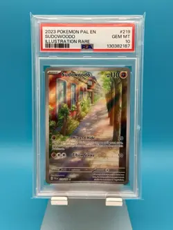 2023 POKEMON PAL EN-PALDEA EVOLVED ILLUSTRATION RARE #219 SUDOWOODO PSA 10 - Image 1