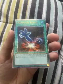Yugioh Premature Burial RA03-EN103 Quarter Century Secret Rare QCSR 1st NM - Image 1