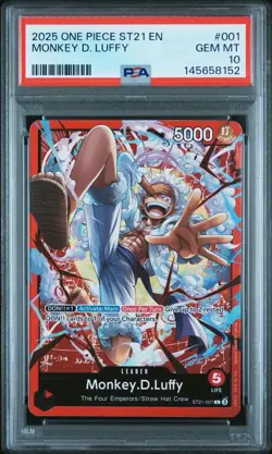 Monkey D. Luffy Leader ST21-001 Starter Deck 2025 Foil English PSA 10 - Image 1