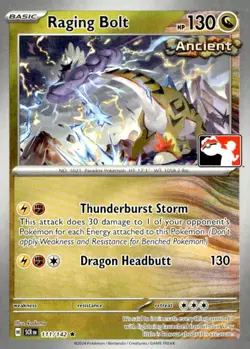 Raging Bolt 111/142 Rare Prize Pack Series Cards Pokemon Near Mint - Image 1