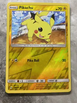 Pokemon TCG - Pikachu - 54/214 - Common Reverse Holo - Sun & Moon Unbroken Bonds - Image 1