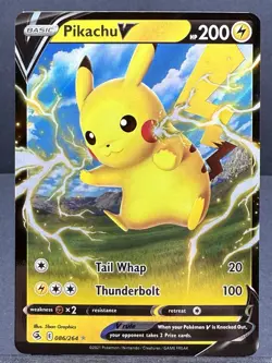 PIKACHU V 086/264 ULTRA RARE HOLO FUSION STRIKE SWSH08 POKEMON NEAR MINT NM - Image 1