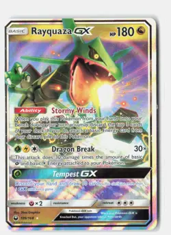 Rayquaza GX 109/168 Holo GX Rare Celestial Storm Pokemon Near Mint - Image 1