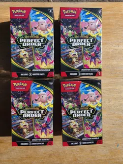​Pokemon TCG: Mega Evolution Perfect Order Booster Bundle Lot (4 Boxes) SEALED - Image 1