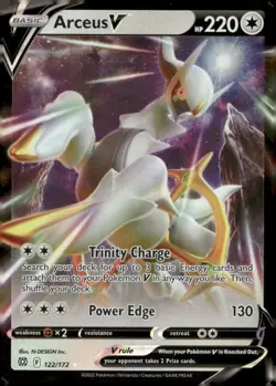 Arceus V 122/172 Holo V Rare Brilliant Stars Pokemon Near Mint - Image 1
