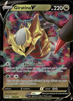 Giratina V 130/196 Holo V Rare Lost Origin Pokemon Near Mint - Image 1