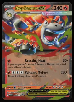 MEGA CAMERUPT EX 022/132 DOUBLE RARE MEGA EVOLUTION POKEMON NM/M - Image 1