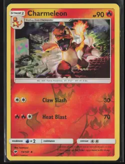 CHARMELEON 19/147 UNCOMMON BURNING SHADOWS POKEMON REVERSE HOLO NM/M - Image 1