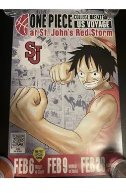 Monkey.D.Luffy College Basketball US Voyage P-055 One Piece Promo Card & Poster - Image 2