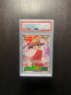 2025 ONE PIECE MONKEY D LUFFY OP13-118 CARRYING ON HIS WILL SEC ALT ART PSA 10 - Image 1