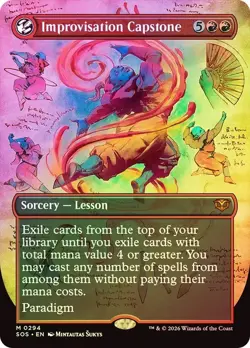 Improvisation Capstone Foil Borderless Secrets of Strixhaven NM MTG - Image 1