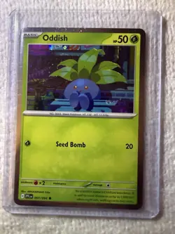 Oddish PFL 001/094 Cosmos Holo Pokemon Phantasmal Flames NM/M - Image 1
