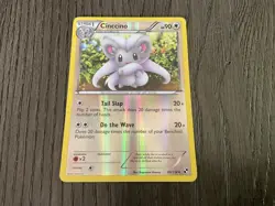 Cinccino 89/114 Rare Black and White Reverse Holo Pokemon Card - Image 1