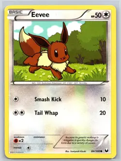 Eevee 84/108 C Dark Explorers MP Pokemon - Image 1