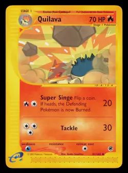 Quilava 91/165 Uncommon Expedition Base Set Pokemon HP - Image 1